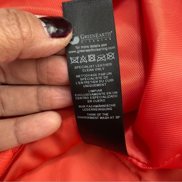 ASOS DESIGN premium Red leather waisted suit blazer size 14 - Picture 7 of 14